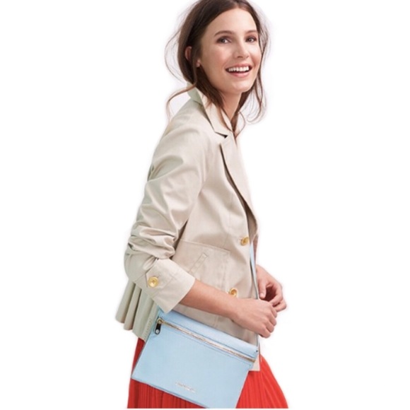 Blue 'Ines' Leather Crossbody - Picture 2 of 7